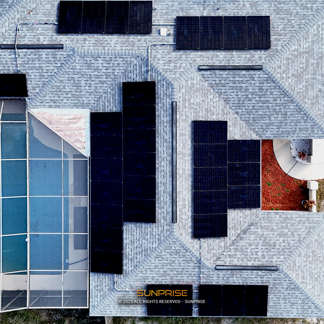 Spring Hill Solar Installation - Drone View